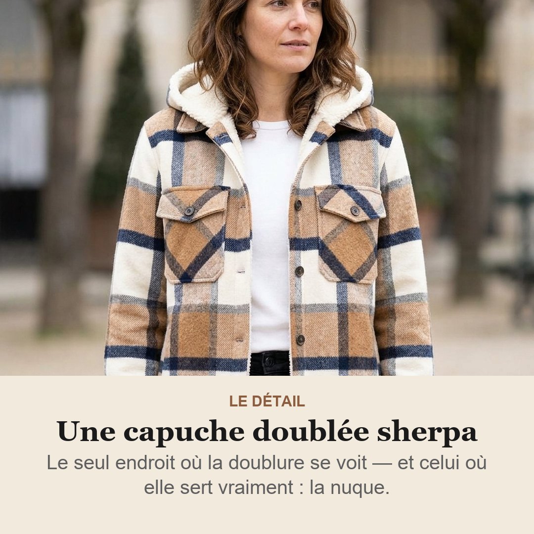 Capuche doublee sherpa